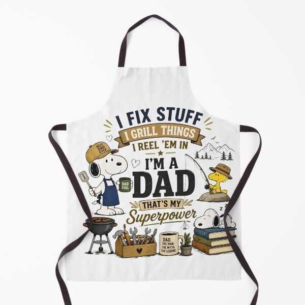 Item preview, Snoopy Fix Grill Reel Dad Superpower Father Day designed and sold by cesrahotdemo.