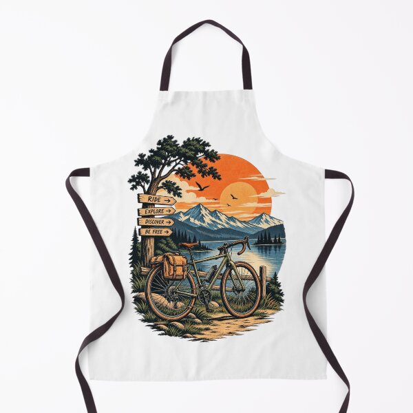 Item preview, Vintage Bicycle Adventure – Retro Travel & Cycling T-Shirt Design designed and sold by LarkLeaf.