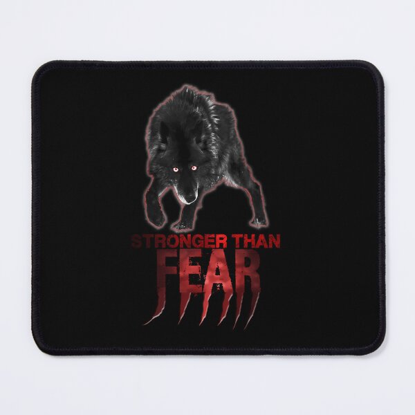 Item preview, Red Eyed Black Wolf Stronger Than Fear designed and sold by a--n.
