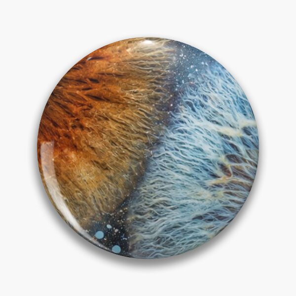 Item preview, Cosmic Human Iris Macro Blue And Amber Eyes Galaxy Art designed and sold by LYAN-STORE.