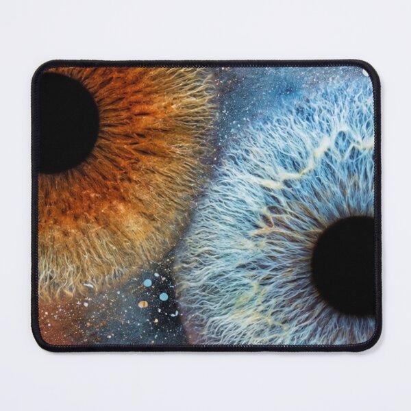 Item preview, Cosmic Human Iris Macro Blue And Amber Eyes Galaxy Art designed and sold by LYAN-STORE.