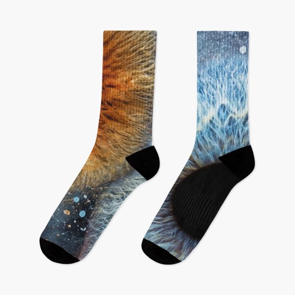 Item preview, Cosmic Human Iris Macro Blue And Amber Eyes Galaxy Art designed and sold by LYAN-STORE.