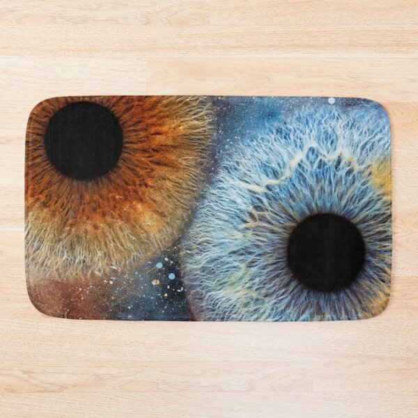 Item preview, Cosmic Human Iris Macro Blue And Amber Eyes Galaxy Art designed and sold by LYAN-STORE.