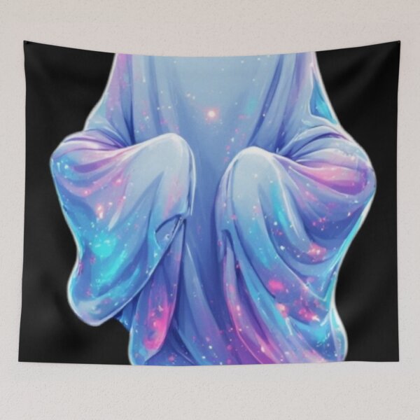 Item preview, Cosmic Galaxy Ghost Cute Kawaii Halloween Pastel Spooky Art designed and sold by LYAN-STORE.