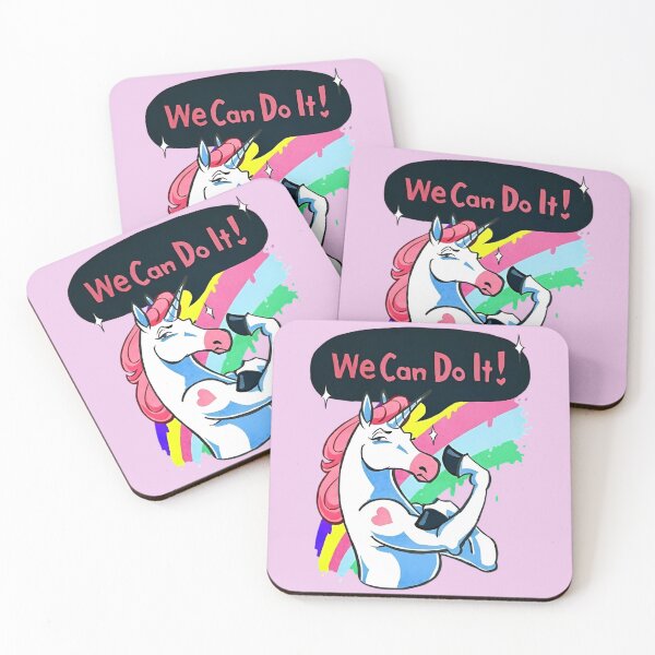 Item preview, We Can Do It! Feminist Muscle Unicorn Pride designed and sold by Bohepa.