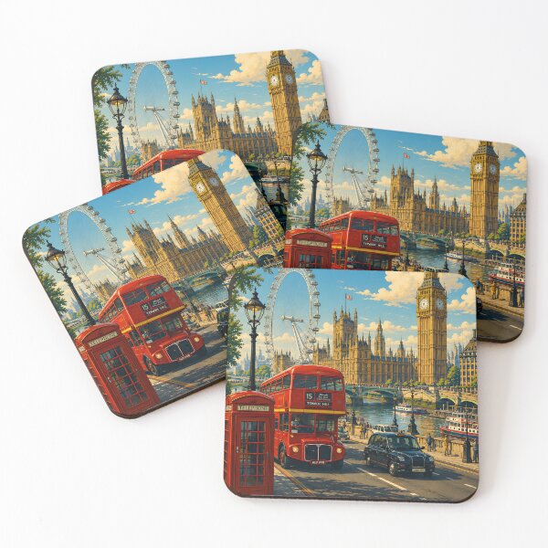 Item preview, Vintage London England Travel Poster designed and sold by TAOptimus .