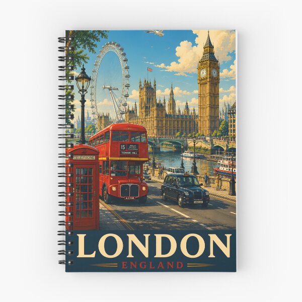 Item preview, Vintage London England Travel Poster designed and sold by TAOptimus .