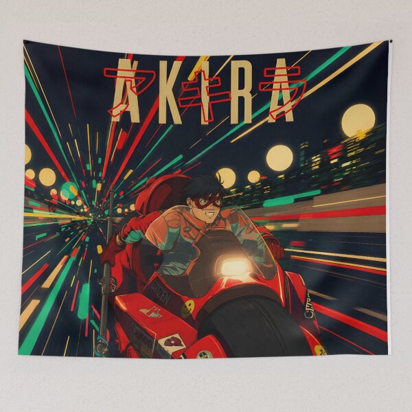 Item preview, Retro Cyberpunk Motorcycle Rider Neon City designed and sold by Aron-Sexton.