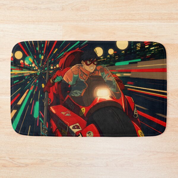 Item preview, Retro Cyberpunk Motorcycle Rider Neon City designed and sold by Aron-Sexton.
