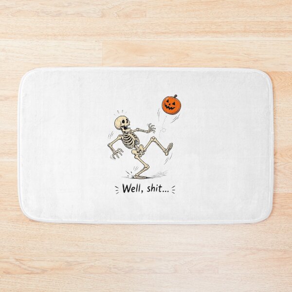 Item preview, Funny Skeleton Chasing Pumpkin Balloon Halloween designed and sold by felixpalette.