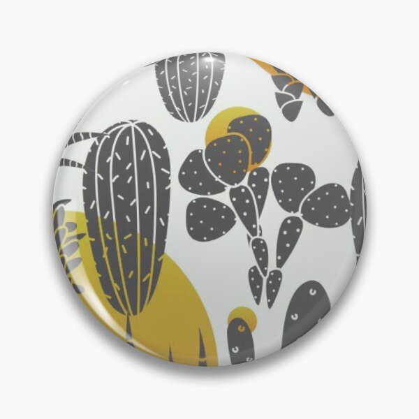 Item preview, Mid Century Modern Cactus Pattern Mustard Yellow Succulent Desert Art designed and sold by LYAN-STORE.
