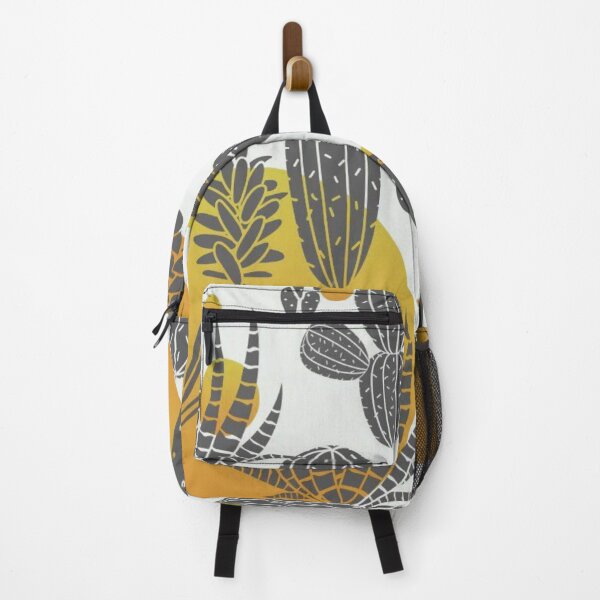 Item preview, Mid Century Modern Cactus Pattern Mustard Yellow Succulent Desert Art designed and sold by LYAN-STORE.