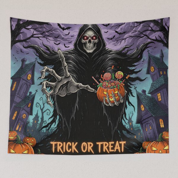 Item preview, Dark Halloween Grim Reaper Trick or Treat Gothic Art designed and sold by cr6zym1nd.