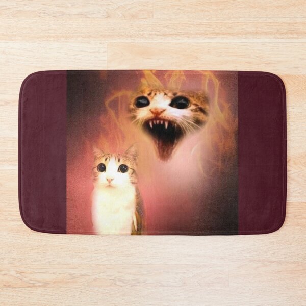 Item preview, Meowl Fiery Spirit - Unhinged Cat Owl Hybrid Meme Art designed and sold by BrontesWhimsyStore.