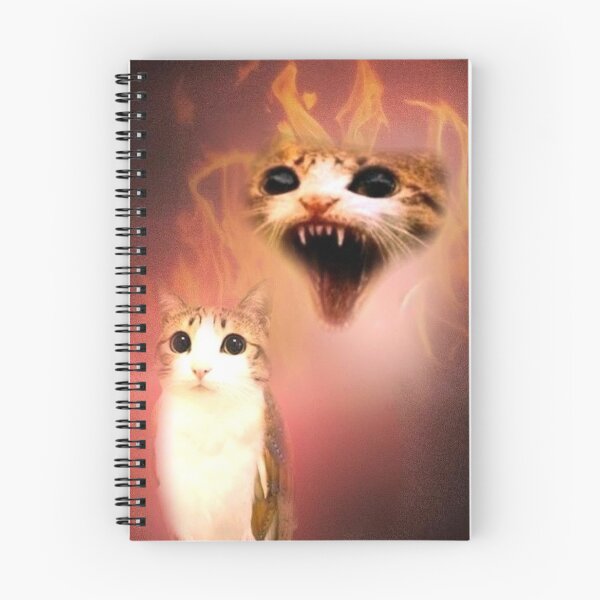 Item preview, Meowl Fiery Spirit - Unhinged Cat Owl Hybrid Meme Art designed and sold by BrontesWhimsyStore.