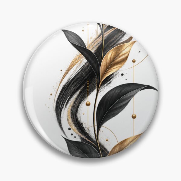 Item preview, Black Gold Botanical Flow designed and sold by moditeck.