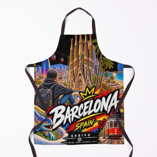 Aperçu de l'œuvre Barcelone Espagne – Sagrada Familia Street Art Travel Design créée et vendue par URBIVO.