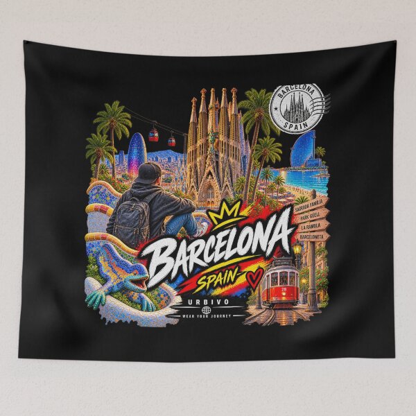 Item preview, Barcelona Spain – Sagrada Familia Street Art Travel Design designed and sold by URBIVO.