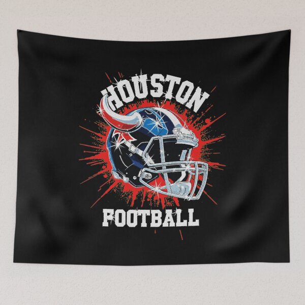 Item preview, Houston Football Rhinestone Helmet Graphic designed and sold by Karlyee16.