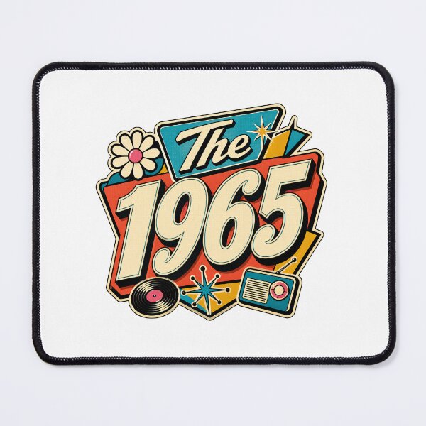 Item preview, Vintage 1965 Retro Birthday Graphic Design designed and sold by RedCircleArt.