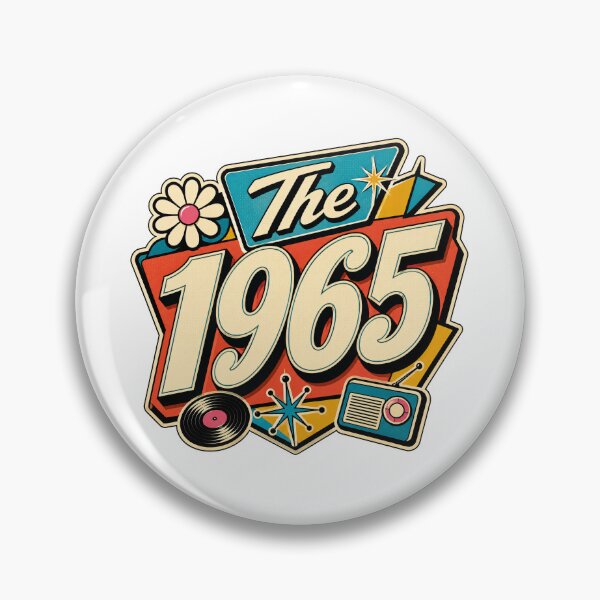 Item preview, Vintage 1965 Retro Birthday Graphic Design designed and sold by RedCircleArt.