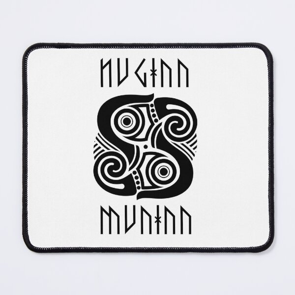 Item preview, Twin Black Ravens Mythological Norse Symbols designed and sold by joaofelipelara.
