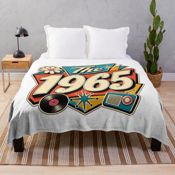 Item preview, Vintage 1965 Retro Birthday Graphic Design designed and sold by RedCircleArt.