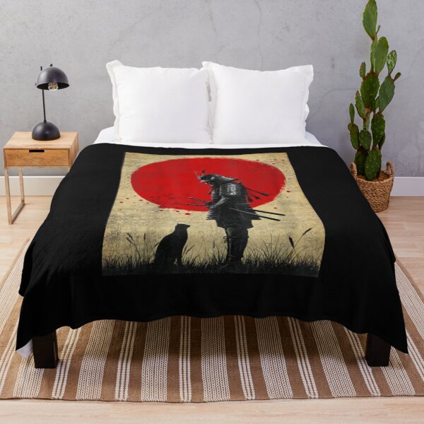 Item preview, Samurai Warrior and Cat Japanese Warrior Vintage Art designed and sold by roartusa.