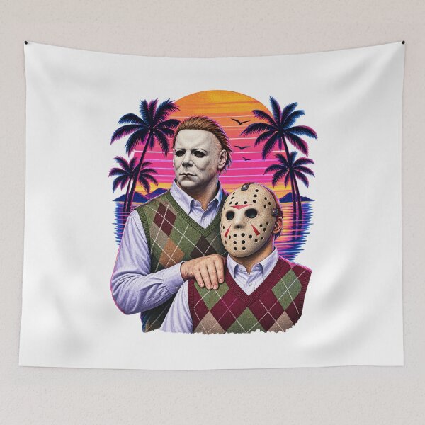 Item preview, Retro halloween funny horror movie fans love sunset designed and sold by HarmonieNova.