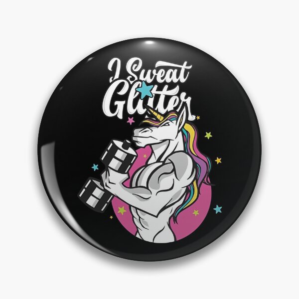 Item preview, Muscular Gym Unicorn "I Sweat Glitter" Bicep Curl designed and sold by Bohepa.