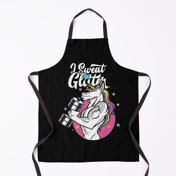 Item preview, Muscular Gym Unicorn "I Sweat Glitter" Bicep Curl designed and sold by Bohepa.