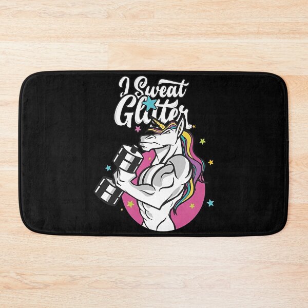 Item preview, Muscular Gym Unicorn "I Sweat Glitter" Bicep Curl designed and sold by Bohepa.