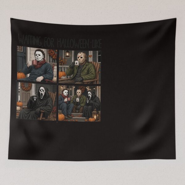 Item preview, Halloween Tshirts Horror Movie Characters Waiting For Like Spooky designed and sold by Hydlaaksmndriss.