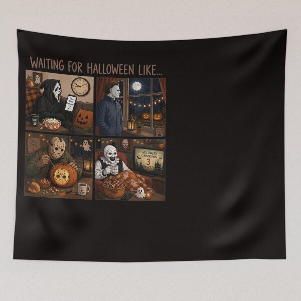 Item preview, Halloween Tshirts Horror Movie Characters Waiting For Like designed and sold by Hydlaaksmndriss.