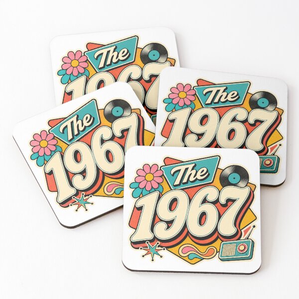 Item preview, Vintage 1967 Retro Birthday Graphic Design designed and sold by RedCircleArt.