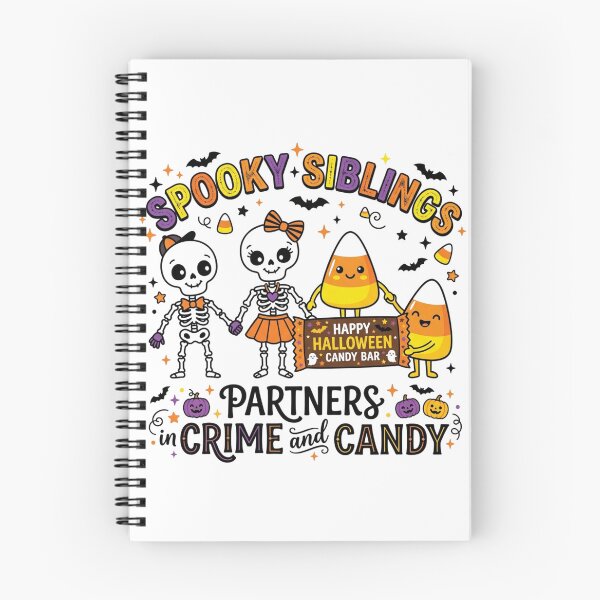 Item preview, Spooky Siblings Partners In Crime And Candy Funny Halloween Matching designed and sold by KreatoLab.