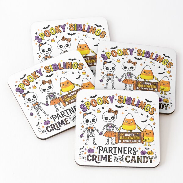 Item preview, Spooky Siblings Partners In Crime And Candy Funny Halloween Matching designed and sold by KreatoLab.