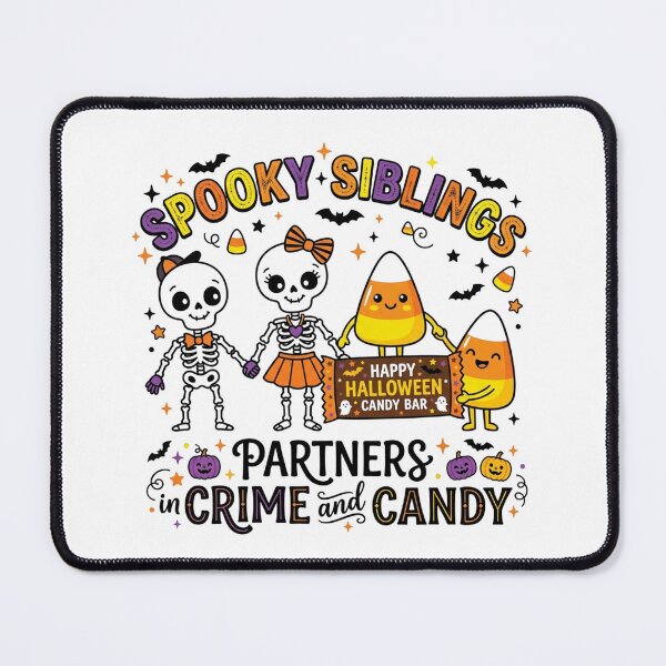 Item preview, Spooky Siblings Partners In Crime And Candy Funny Halloween Matching designed and sold by KreatoLab.