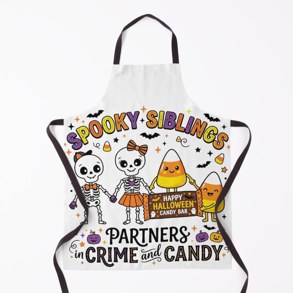 Item preview, Spooky Siblings Partners In Crime And Candy Funny Halloween Matching designed and sold by KreatoLab.