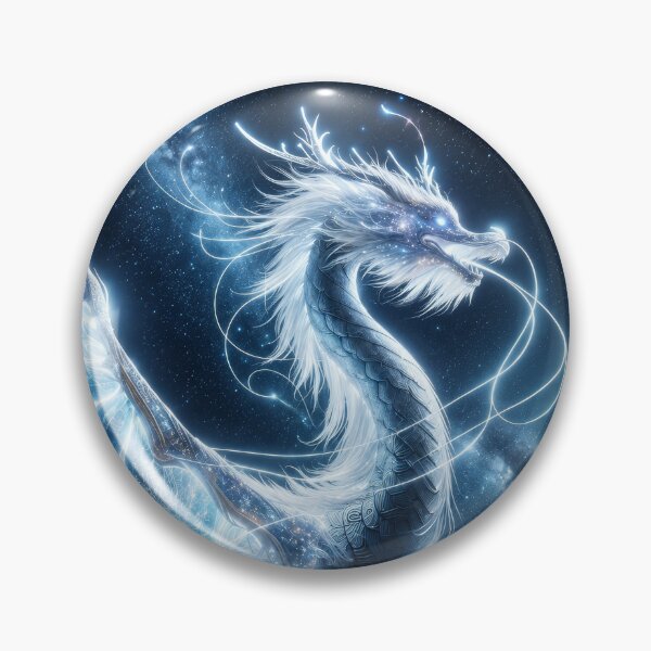 Item preview, Celestial White Dragon – Cosmic Fantasy Dragon Among the Stars designed and sold by DrakariArt.