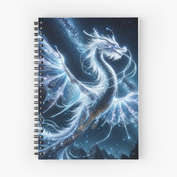 Item preview, Celestial White Dragon – Cosmic Fantasy Dragon Among the Stars designed and sold by DrakariArt.