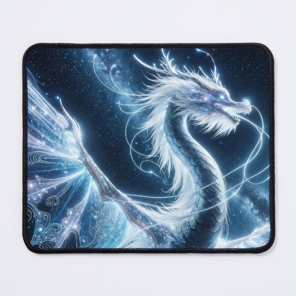 Item preview, Celestial White Dragon – Cosmic Fantasy Dragon Among the Stars designed and sold by DrakariArt.