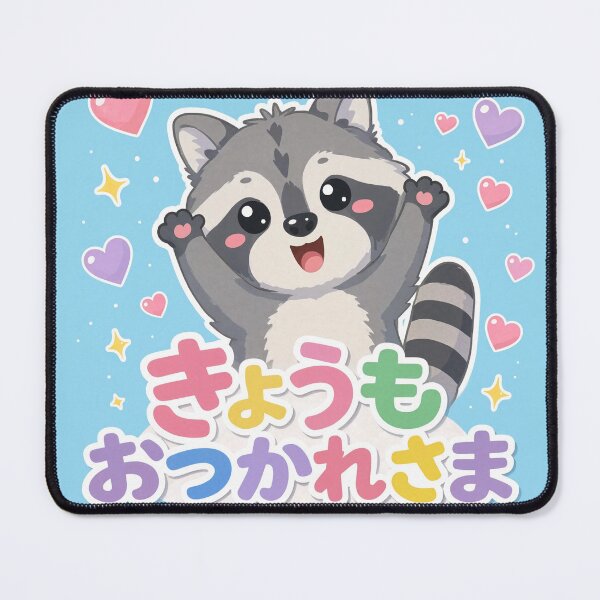 Item preview, Chibi Raccoon Japanese 'you're cute today too' design cute kawaii designed and sold by Vintage Designs +.