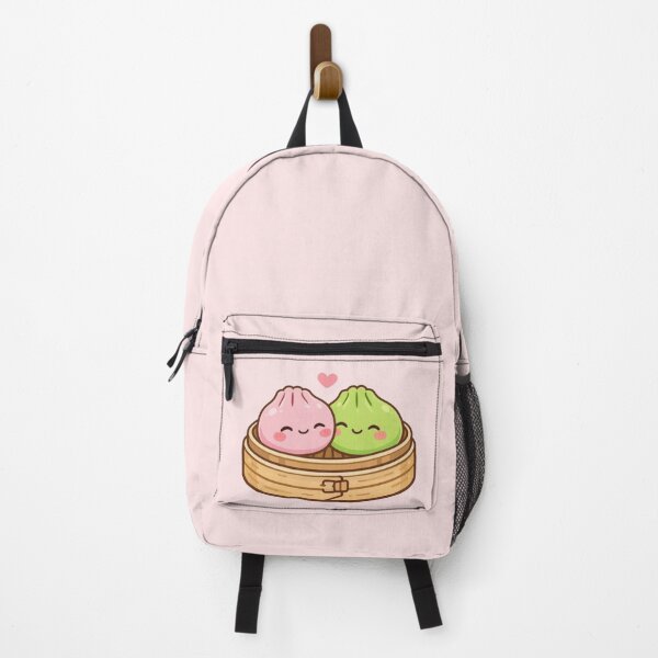 Item preview, Kawaii Squishy Dumpling Love Pair – Pink & Green designed and sold by EmeraldeaArt.