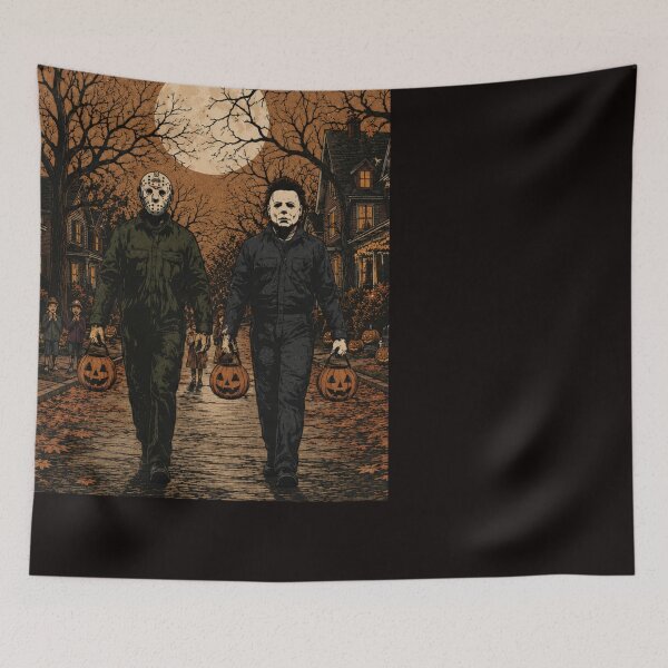 Item preview, Halloween Tshirts Michael Myers Jason Vorhees Vintage Spooky Season Fall designed and sold by Hydlaaksmndriss.