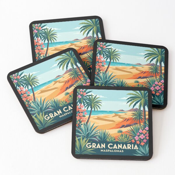 Item preview, Gran Canaria Vintage Travel Poster, Maspalomas Dunes designed and sold by MavtM.