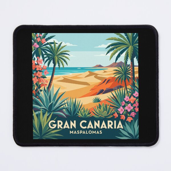 Item preview, Gran Canaria Vintage Travel Poster, Maspalomas Dunes designed and sold by MavtM.
