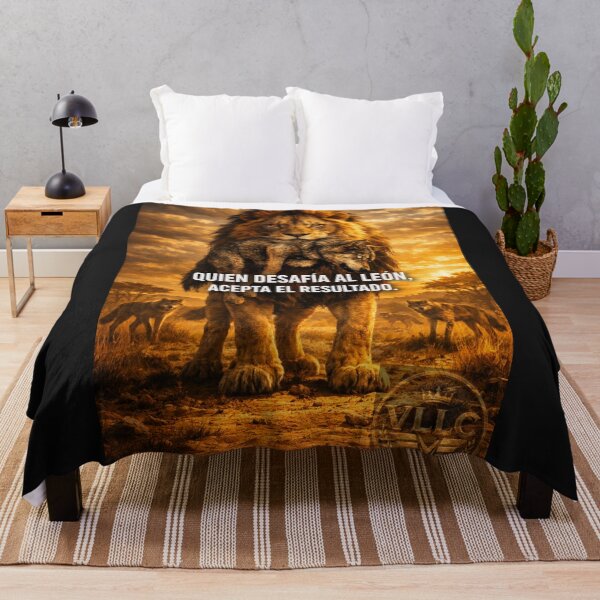Item preview, VLLC Lion King Vs Wolf Motivation Who Challenges the Lion Art designed and sold by VICTORY LIBERTY .