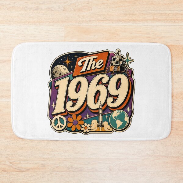 Item preview, Vintage 1969 Retro Space Birthday Graphic designed and sold by RedCircleArt.