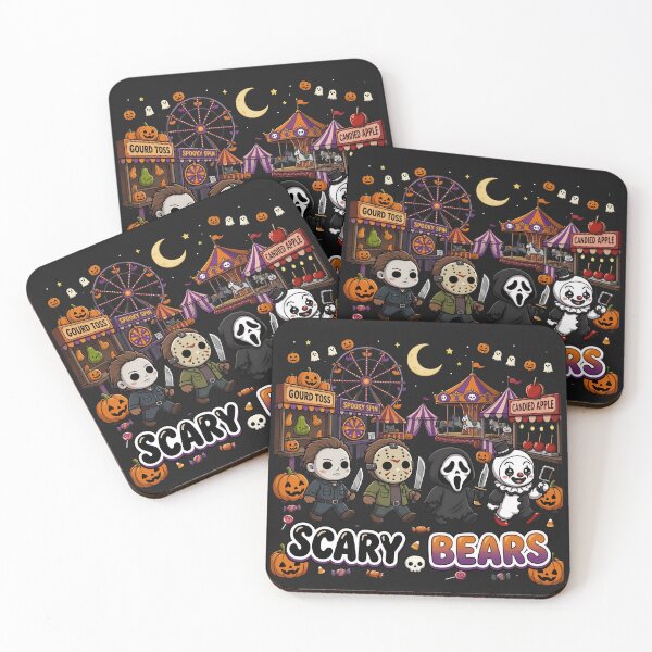Item preview, Halloween Tshirts Scary Care Scare Bears Funny Horror Faces Horror Movie Characters Horror designed and sold by Hydlaaksmndriss.